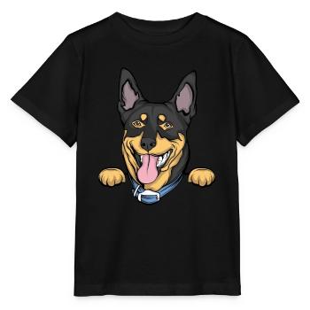 Dobermann - Stanley/Stella Kinder T-Shirt MINI CREATOR  - Schwarz - Vorne - Mikhail (115cm)