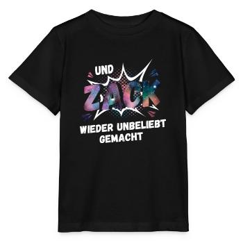 Und Zack wieder unbeliebt gemacht - Stanley/Stella Kinder T-Shirt MINI CREATOR  - Schwarz - Vorne - Mikhail (115cm)