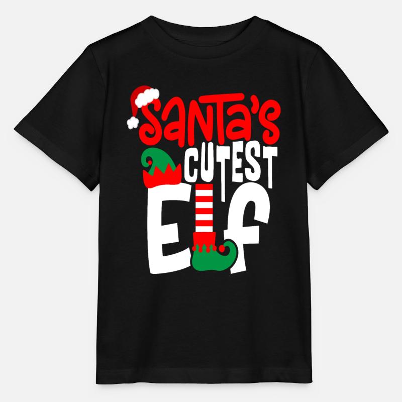 Santa s Cutest Elf - Stanley/Stella Kinder T-Shirt MINI CREATOR  - Schwarz