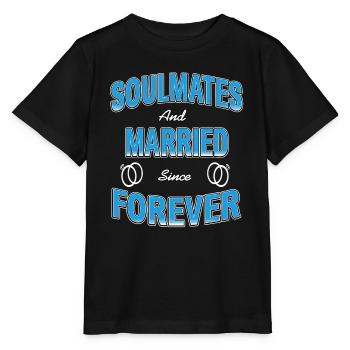 Soulmates & Married Since Forever Cute Retro - Stanley/Stella Kinder T-Shirt MINI CREATOR  - Schwarz - Vorne - Mikhail (115cm)