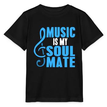 Music Is My Soulmate Retro Music Lover Designs - Stanley/Stella Kinder T-Shirt MINI CREATOR  - Schwarz - Vorne - Mikhail (115cm)