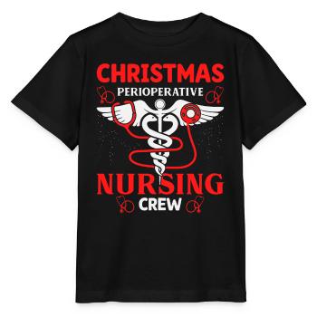 Christmas Nursing Crew Outfit - Stanley/Stella MINI CREATOR Kids’ T-Shirt - black - Front - Mikhail (115cm)