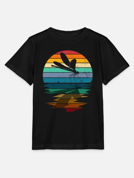 Libelle Libelle Entomologie Silhouette - Stanley/Stella Kinder T-Shirt MINI CREATOR - Schwarz
