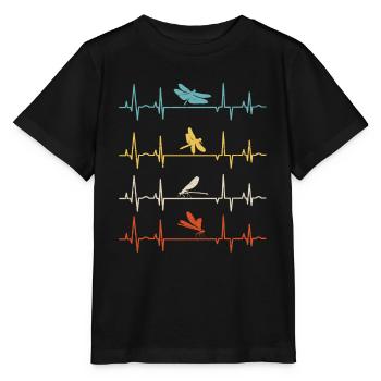 Libellenlibelle Libellen Entomologie - Stanley/Stella Kinder T-Shirt MINI CREATOR  - Schwarz - Vorne - Mikhail (115cm)