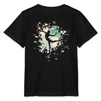 Grande éclaboussure de couleur de danse - T-shirt bio MINI CREATOR Stanley/Stella Enfant - noir - Devant - Mikhail (115cm)