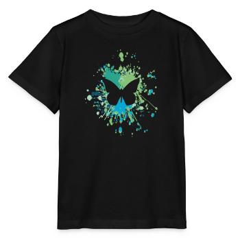 Éclaboussure de couleur papillon - T-shirt bio MINI CREATOR Stanley/Stella Enfant - noir - Devant - Mikhail (115cm)