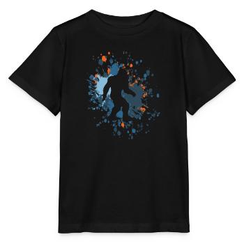 Éclaboussure de couleur Bigfoot - T-shirt bio MINI CREATOR Stanley/Stella Enfant - noir - Devant - Mikhail (115cm)