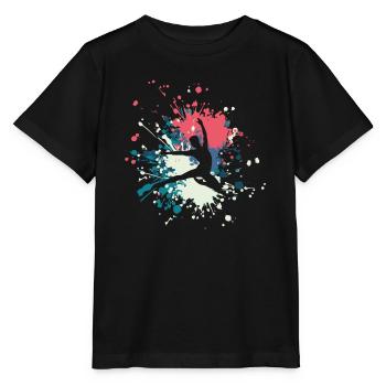 Éclaboussure de couleur d'expression de danse - T-shirt bio MINI CREATOR Stanley/Stella Enfant - noir - Devant - Mikhail (115cm)