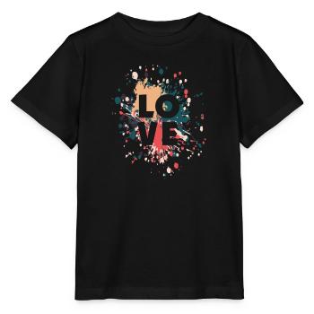 Éclaboussure de couleur d'amour - T-shirt bio MINI CREATOR Stanley/Stella Enfant - noir - Devant - Mikhail (115cm)