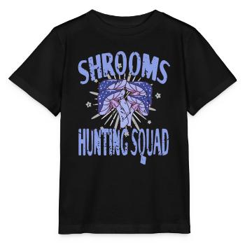 Shrooms Hunting Squad Retro Mushroom Hunting - Stanley/Stella Kinder T-Shirt MINI CREATOR  - Schwarz - Vorne - Mikhail (115cm)