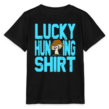 Lucky Hunting Shirt Cool Retro Mushroom Hunting - Stanley/Stella Kinder T-Shirt MINI CREATOR  - Schwarz - Vorne - Mikhail (115cm)