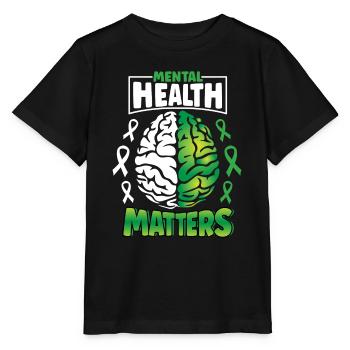 Psychische Gesundheit Angelegenheiten verbreiten Bewusstsein Gehirn - Stanley/Stella Kinder T-Shirt MINI CREATOR  - Schwarz - Vorne - Mikhail (115cm)