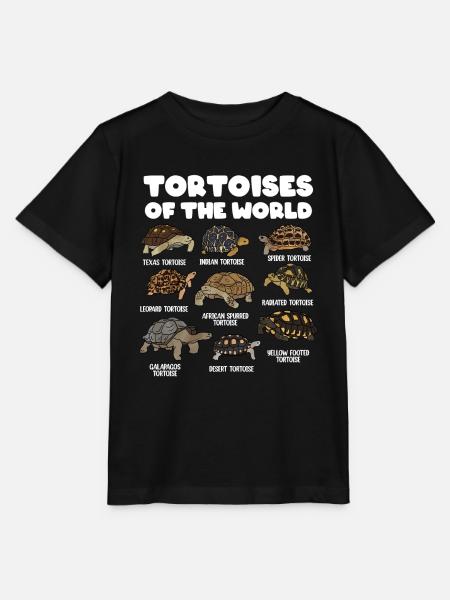 Landschildkröten der Welt - Stanley/Stella Kinder T-Shirt MINI CREATOR - Schwarz
