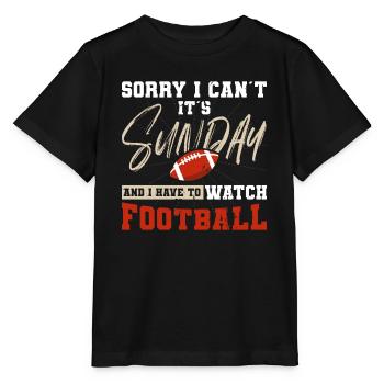 American Football Sunday Fooball Player Fan - Stanley/Stella MINI CREATOR Kids’ T-Shirt - black - Front - Mikhail (115cm)