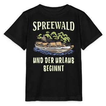 SPREEWALD UND DER URLAUB BEGINNT - Stanley/Stella Kinder T-Shirt MINI CREATOR  - Schwarz - Vorne - Mikhail (115cm)