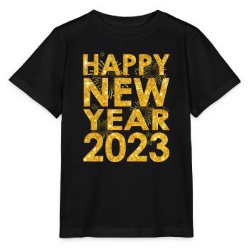 Happy New Year 2023 - Men Women New Years Eve Part - Stanley/Stella MINI CREATOR Kids’ T-Shirt - black - Front - Mikhail (115cm)