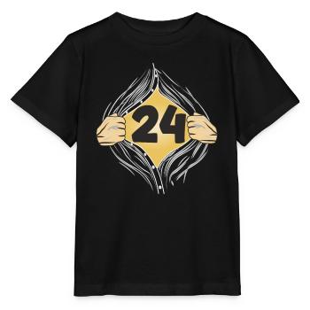 24 CHEMISE SUR - T-shirt bio MINI CREATOR Stanley/Stella Enfant - noir - Devant - Mikhail (115cm)