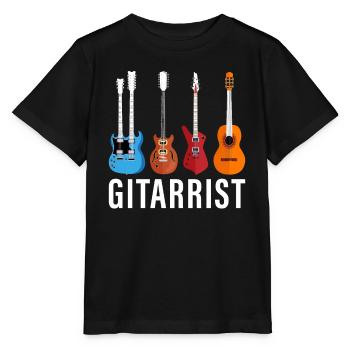 Gitarrist - Stanley/Stella Kinder T-Shirt MINI CREATOR  - Schwarz - Vorne - Mikhail (115cm)