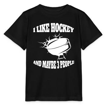 Eishockey Wintersport Eishockeyteam Geschenk - Stanley/Stella Kinder T-Shirt MINI CREATOR  - Schwarz - Vorne - Mikhail (115cm)