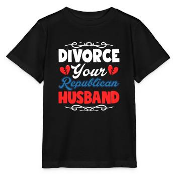 Divorcez de votre mari républicain Divorcé Ex-femme M - T-shirt bio MINI CREATOR Stanley/Stella Enfant - noir - Devant - Mikhail (115cm)
