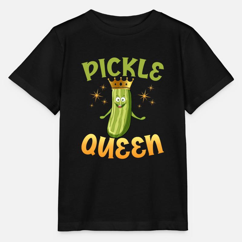 Cornichon Queen Cornichons Concombre - T-shirt bio MINI CREATOR Stanley/Stella Enfant - noir