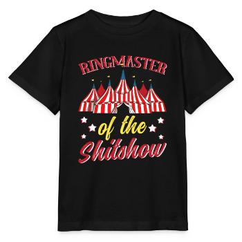 Accessoires de fête de cirque - Ringmaster of Shit - T-shirt bio MINI CREATOR Stanley/Stella Enfant - noir - Devant - Mikhail (115cm)