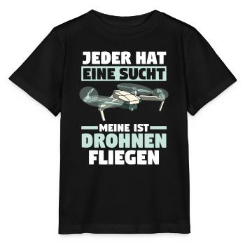 Drohne Pilot Drohnen - Stanley/Stella Kinder T-Shirt MINI CREATOR  - Schwarz - Vorne - Mikhail (115cm)