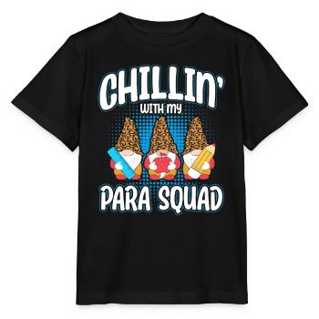 Chillin avec mon équipe para - T-shirt bio MINI CREATOR Stanley/Stella Enfant - noir - Devant - Mikhail (115cm)