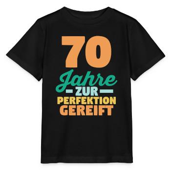 Siebzig Siebzigster 70 Jahre Geburtstag - Stanley/Stella Kinder T-Shirt MINI CREATOR  - Schwarz - Vorne - Mikhail (115cm)