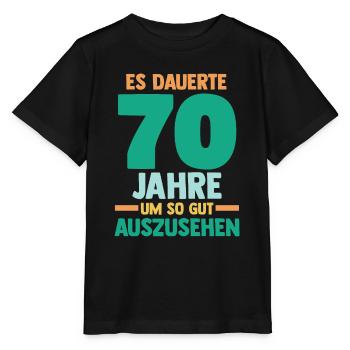 Siebzig Siebzigster 70 Jahre Geburtstag - Stanley/Stella Kinder T-Shirt MINI CREATOR  - Schwarz - Vorne - Mikhail (115cm)