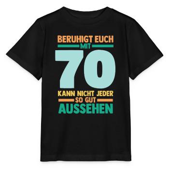 Siebzig 70 Jahre Siebzigster Geburtstag - Stanley/Stella Kinder T-Shirt MINI CREATOR  - Schwarz - Vorne - Mikhail (115cm)