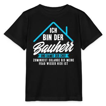 Ich Bin Nur der Bauherr - Stanley/Stella Kinder T-Shirt MINI CREATOR  - Schwarz - Vorne - Mikhail (115cm)