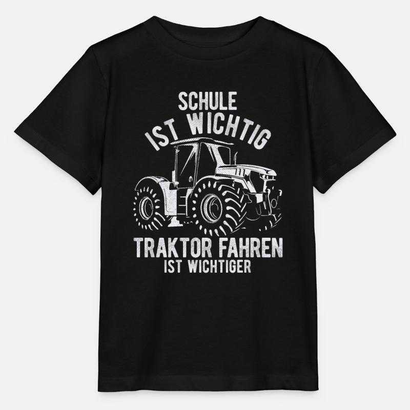 Traktor Spruch Schule Design Geschenkidee für Trak - Stanley/Stella Kinder T-Shirt MINI CREATOR  - Schwarz