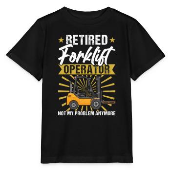 Retired Forklift Operator - Stanley/Stella Kinder T-Shirt MINI CREATOR  - Schwarz - Vorne - Mikhail (115cm)