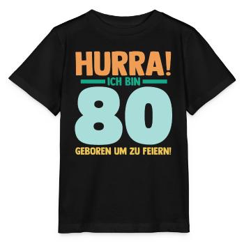 Achtzig 80 Jahre Achtzigster Geburtstag - Stanley/Stella Kinder T-Shirt MINI CREATOR  - Schwarz - Vorne - Mikhail (115cm)
