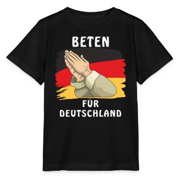 BETEN FÜR DEUTSCHLAND - Stanley/Stella Kinder T-Shirt MINI CREATOR  - Schwarz - Vorne - Mikhail (115cm)