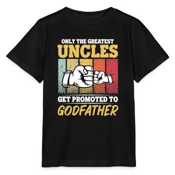 Pate Die einzigen besten Onkel werden befördert - Stanley/Stella Kinder T-Shirt MINI CREATOR  - Schwarz - Vorne - Mikhail (115cm)