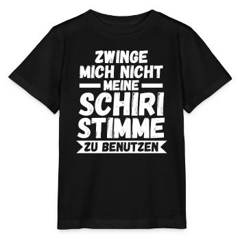 Schiri Unparteiischer Fußball Schiedsrichter - Stanley/Stella Kinder T-Shirt MINI CREATOR  - Schwarz - Vorne - Mikhail (115cm)
