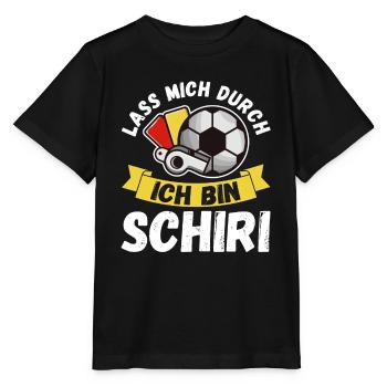 Schiri Unparteiischer Fußball Schiedsrichter - Stanley/Stella Kinder T-Shirt MINI CREATOR  - Schwarz - Vorne - Mikhail (115cm)