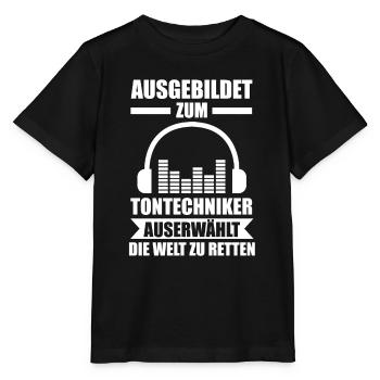 Toningenieur Tontechnik Tontechniker - Stanley/Stella Kinder T-Shirt MINI CREATOR  - Schwarz - Vorne - Mikhail (115cm)
