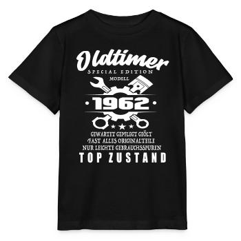Oldtimer Special Edition Modell 1962 - Stanley/Stella Kinder T-Shirt MINI CREATOR  - Schwarz - Vorne - Mikhail (115cm)