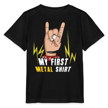 Rock Sign Rocker Hand Metal Kid First Metal - Stanley/Stella Kinder T-Shirt MINI CREATOR  - Schwarz - Vorne - Mikhail (115cm)