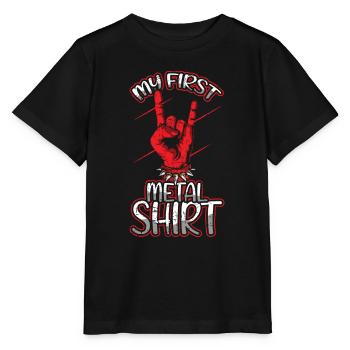 Metal Kid Rocker Sign Rock Hand First Metal - Stanley/Stella Kinder T-Shirt MINI CREATOR  - Schwarz - Vorne - Mikhail (115cm)