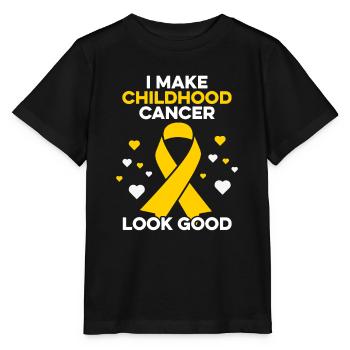 I Make Childhood Cancer Look Good Childhood - Stanley/Stella MINI CREATOR Kids’ T-Shirt - black - Front - Mikhail (115cm)