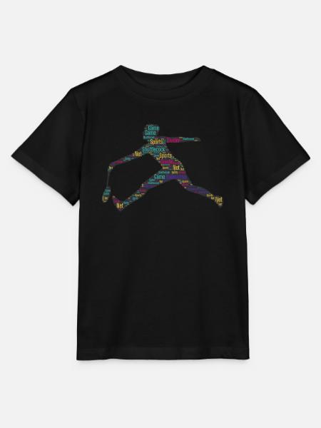 Badminton Federball Spieler - Stanley/Stella Kinder T-Shirt MINI CREATOR - Schwarz