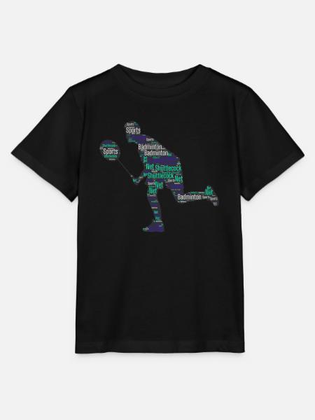Badminton Federball Spieler - Stanley/Stella Kinder T-Shirt MINI CREATOR  - Schwarz