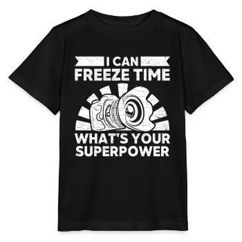 Photograph Photographie Kamera - Stanley/Stella Kinder T-Shirt MINI CREATOR  - Schwarz - Vorne - Mikhail (115cm)
