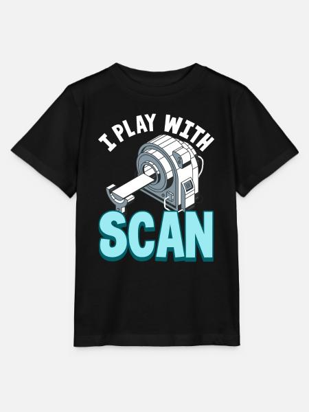 Ich spiele mit Scan - Radiologe - Stanley/Stella Kinder T-Shirt MINI CREATOR  - Schwarz