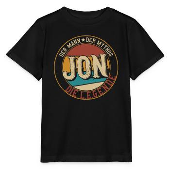 Jon Der Mann der Mythos die Legende Geschenk - Stanley/Stella Kinder T-Shirt MINI CREATOR  - Schwarz - Vorne - Mikhail (115cm)
