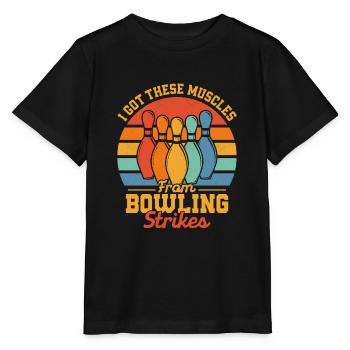J’ai obtenu ces muscles du jeu d’équipe Bowling Strikes - T-shirt bio MINI CREATOR Stanley/Stella Enfant - noir - Devant - Mikhail (115cm)